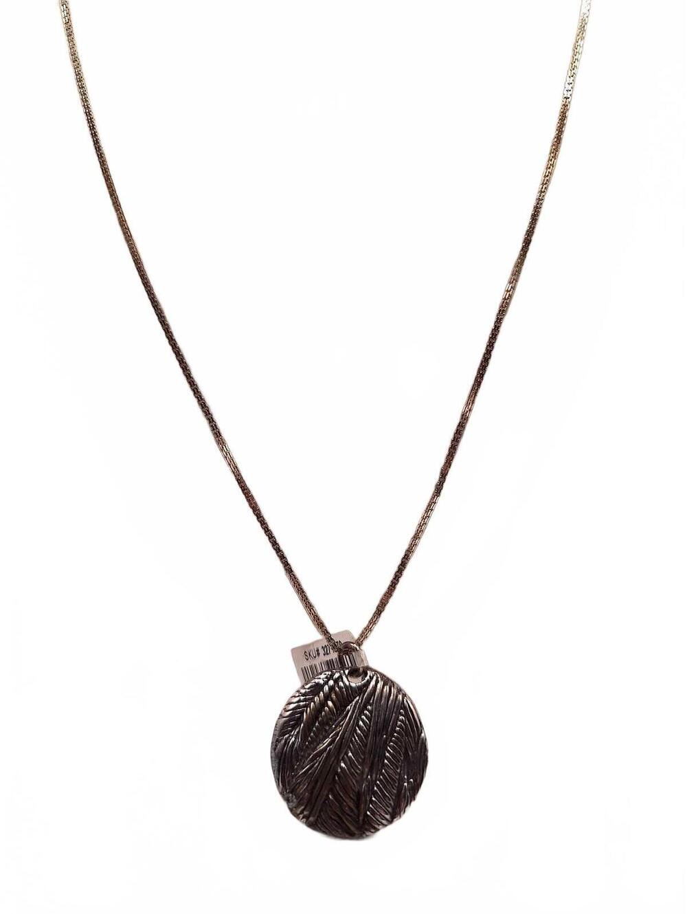 Leaf pendant in sterling silver artisan crafted 24 inch sterling chain included